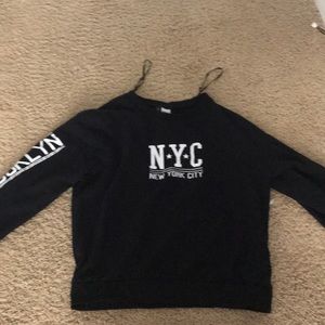 long sleeve black nyc shirt